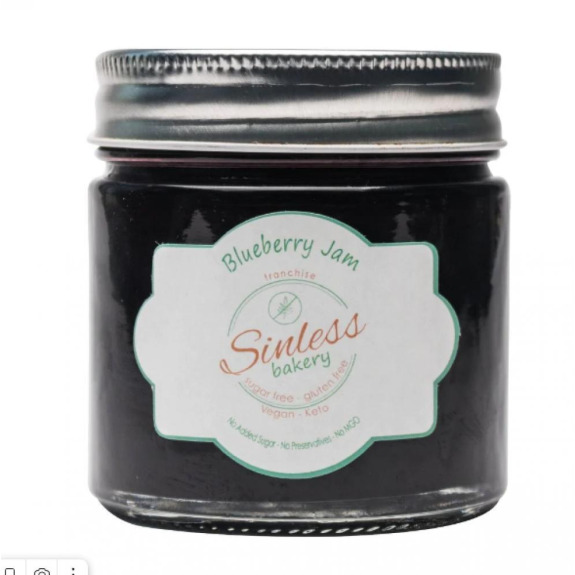 Sinless Bakery Vegan Keto Blueberry Jam 200 g