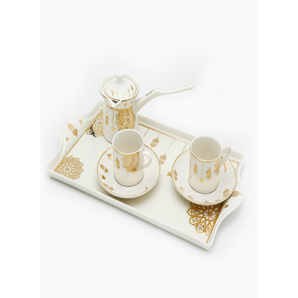 Coffee Set Rosa Kalemat Turkish 6pcs - 1