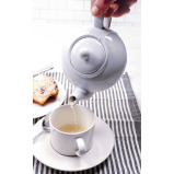 RSVP Stoneware Teapot, White - 5 miniature
