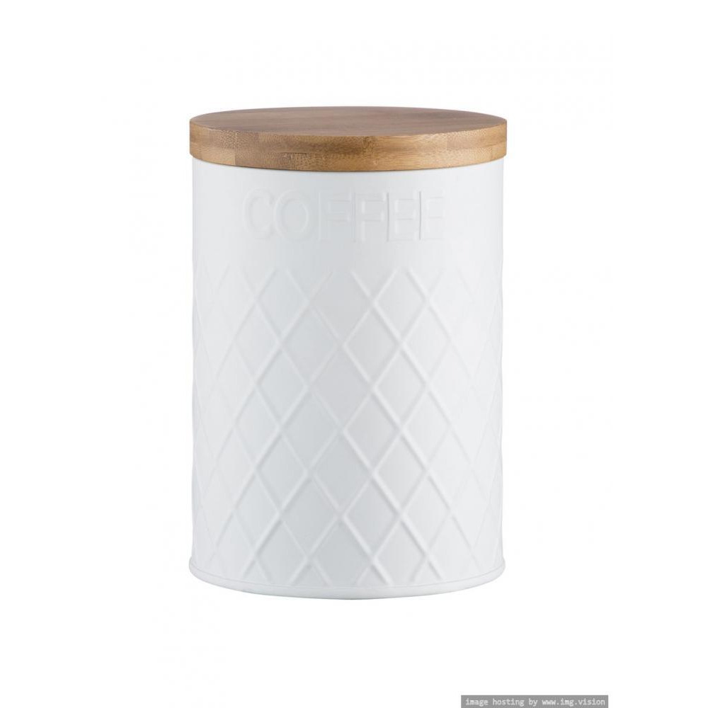 Typhoon Embossed Coffee Storage White - 1
