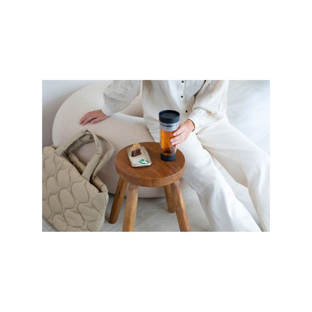 كوب شاي برابانتيا ميك آند تيك للسفر سعة 0.36 لتر، رمادي داكن - 4