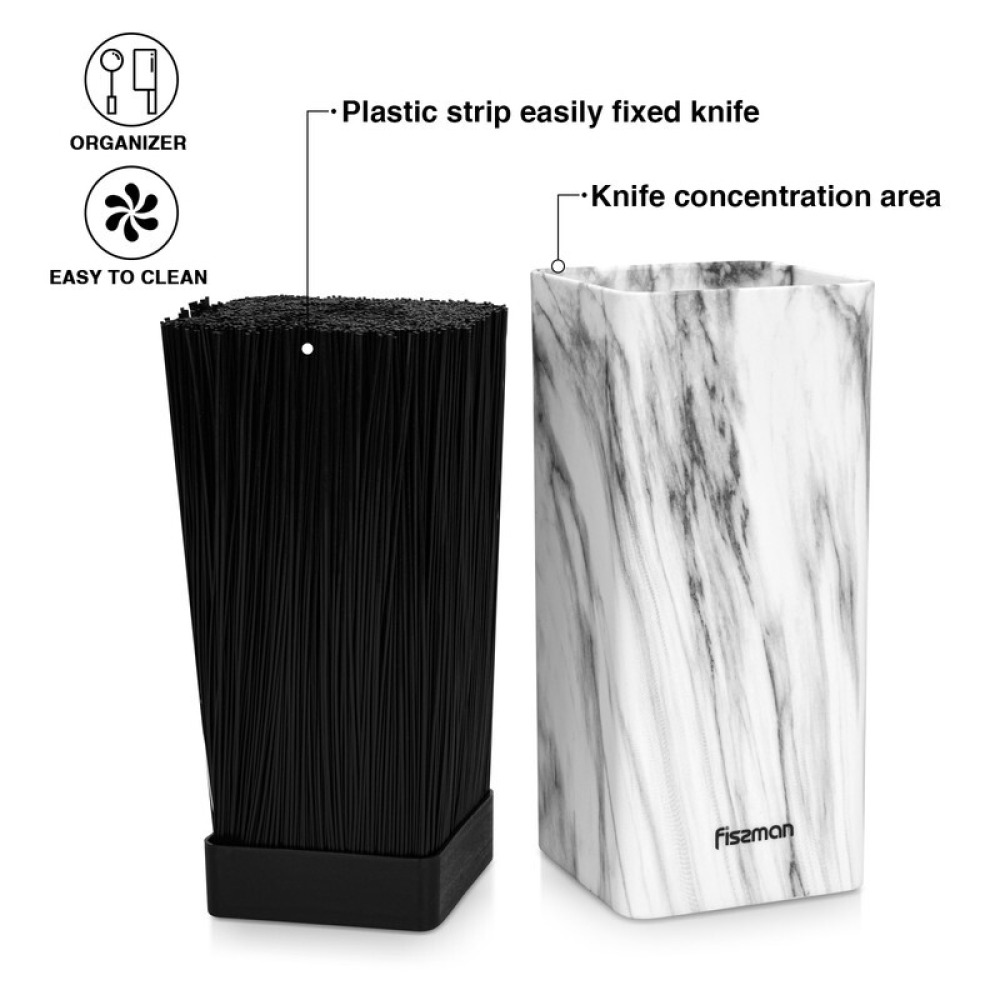 Fissman Kitchen Knife Organizer 22cm with Flexible Plastic Bristles - 5