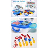 Doctor Play Toy Set with Wheel Carry Case for Kids - 4 miniature
