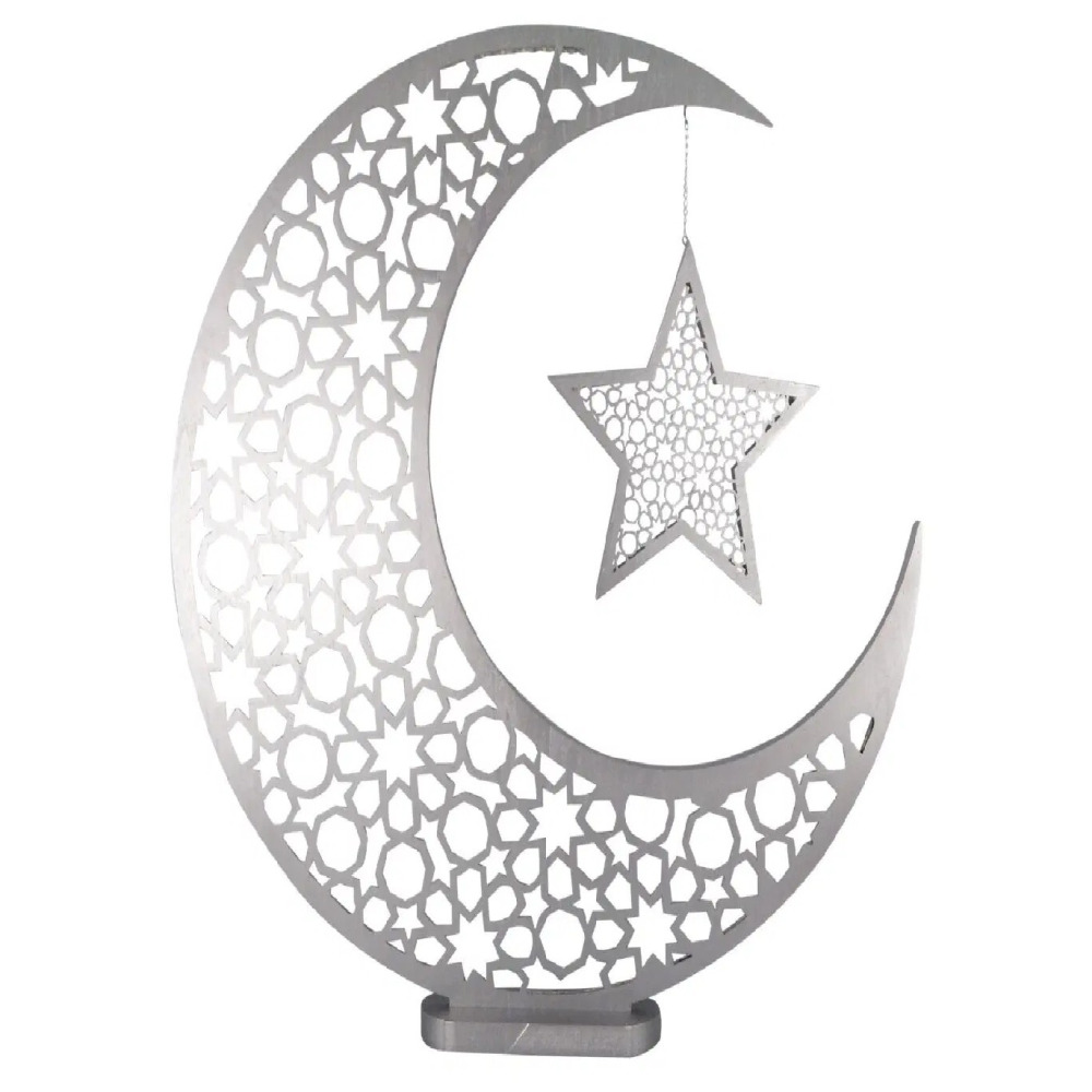 Large Geometric Moon & Star - 60cm, for Occassions like Ramadan - 1