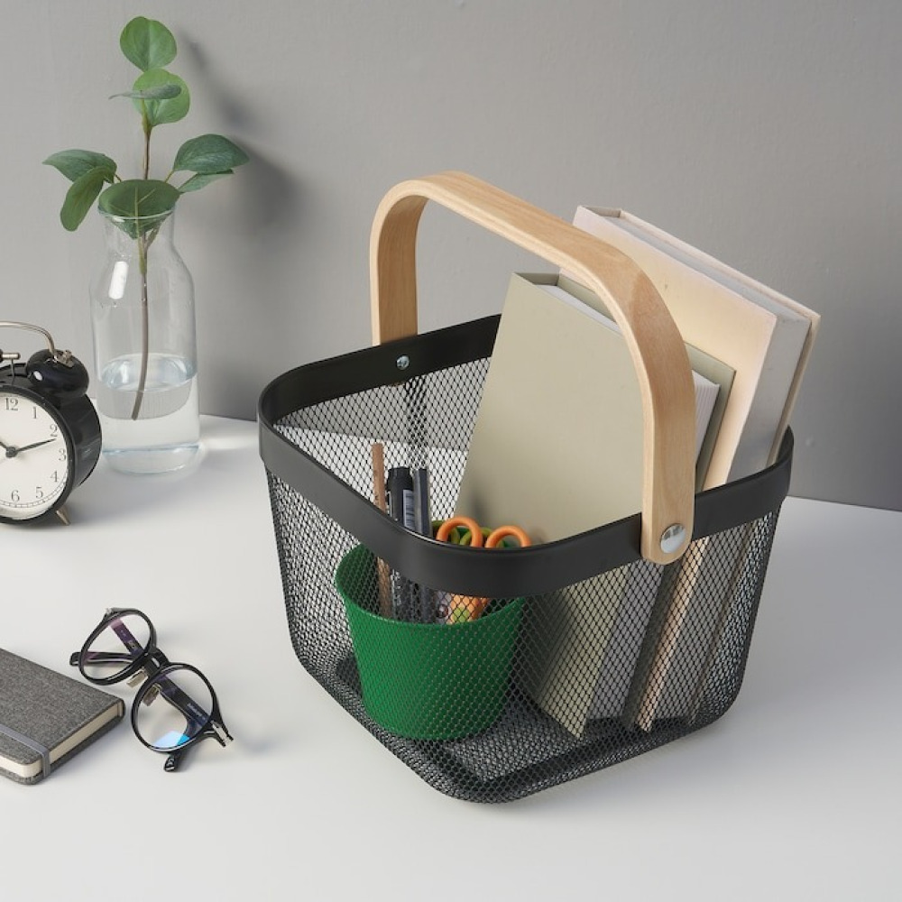 IKEA RISATORP Basket, Dark Grey, 25x26x18 cm - 3
