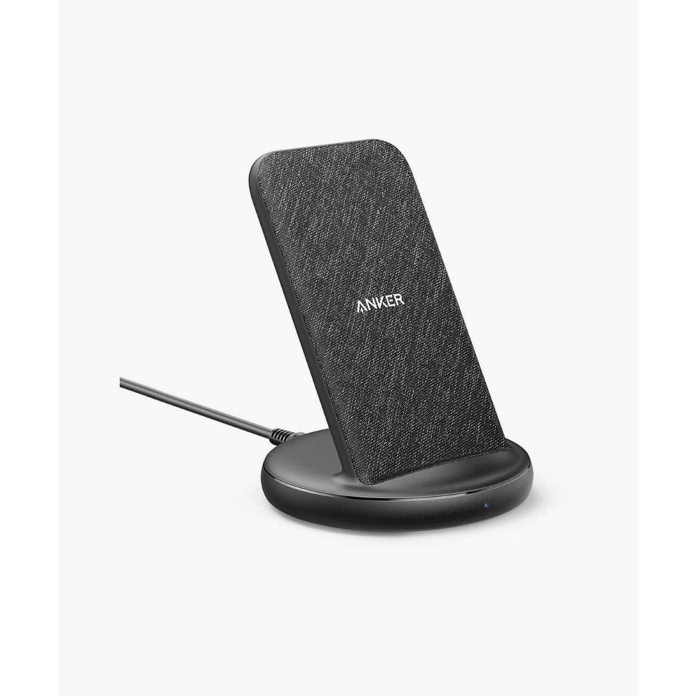 Anker PowerWave II Sense Stand 15W Max Wireless Charger, Black Fabric- B2529KF1 - 1