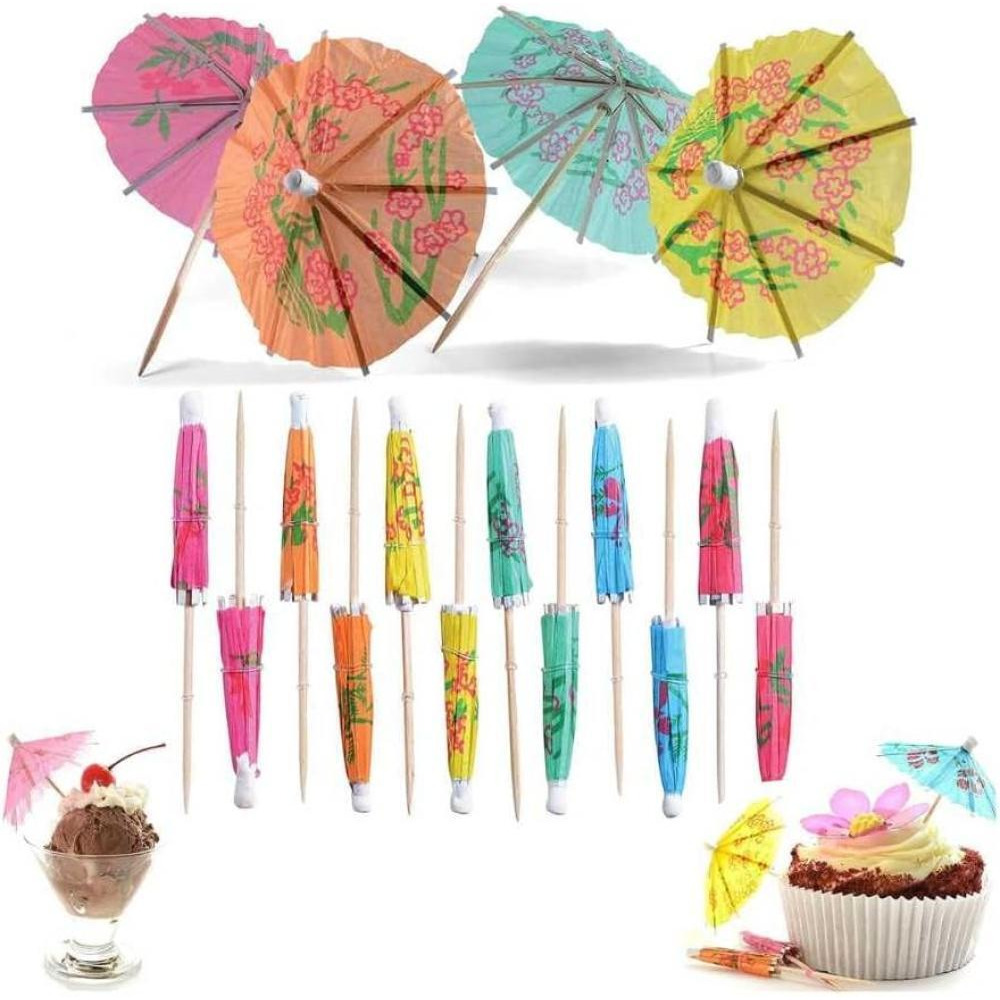 Cocktail Umbrella Decoration, Pack of 100 pcs - 1