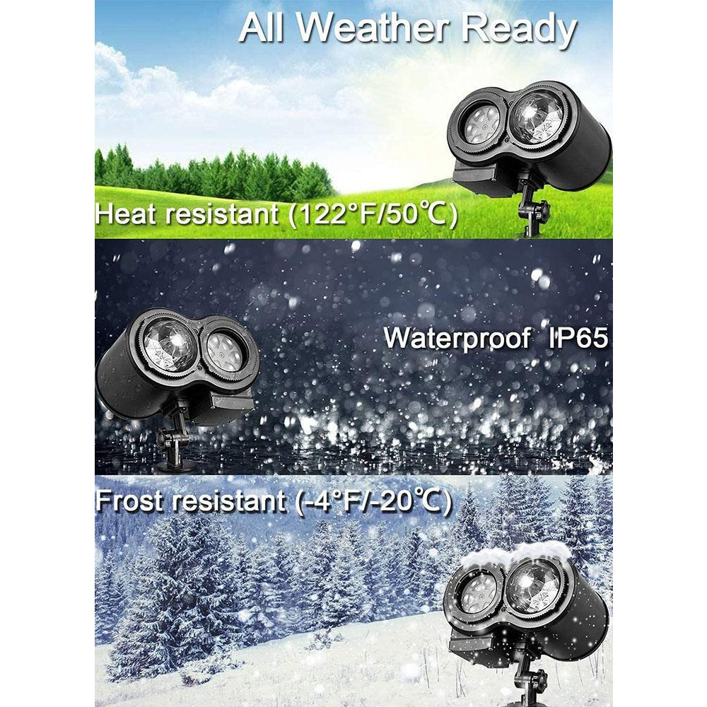 Projector Lights for Outdoor 2in1 26 HD Effects 3D Moving Patterns with Ocean Wave LED Landscape Lights Waterproof Night Light Outdoor Indoor Decorati - 4
