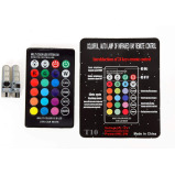 Multi Color LED Light Systems Lamp for Car Remote Control, Model T10 - 1 miniature