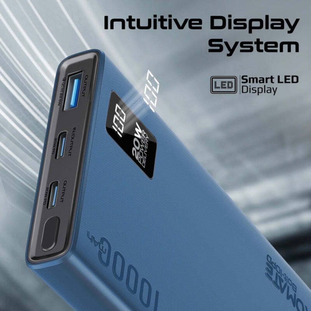 Promate Compact Smart Charging Power Bank с ДВУМЯ ПОРТАМИ Usb-C МОЩНОСТЬЮ 20 ВТ И Usb-A мощностью 22,5 Вт - 4