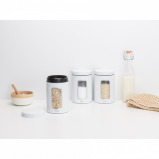 Brabantia Window Canister set, 1.4 litre, 3 piece - White - 2 miniature