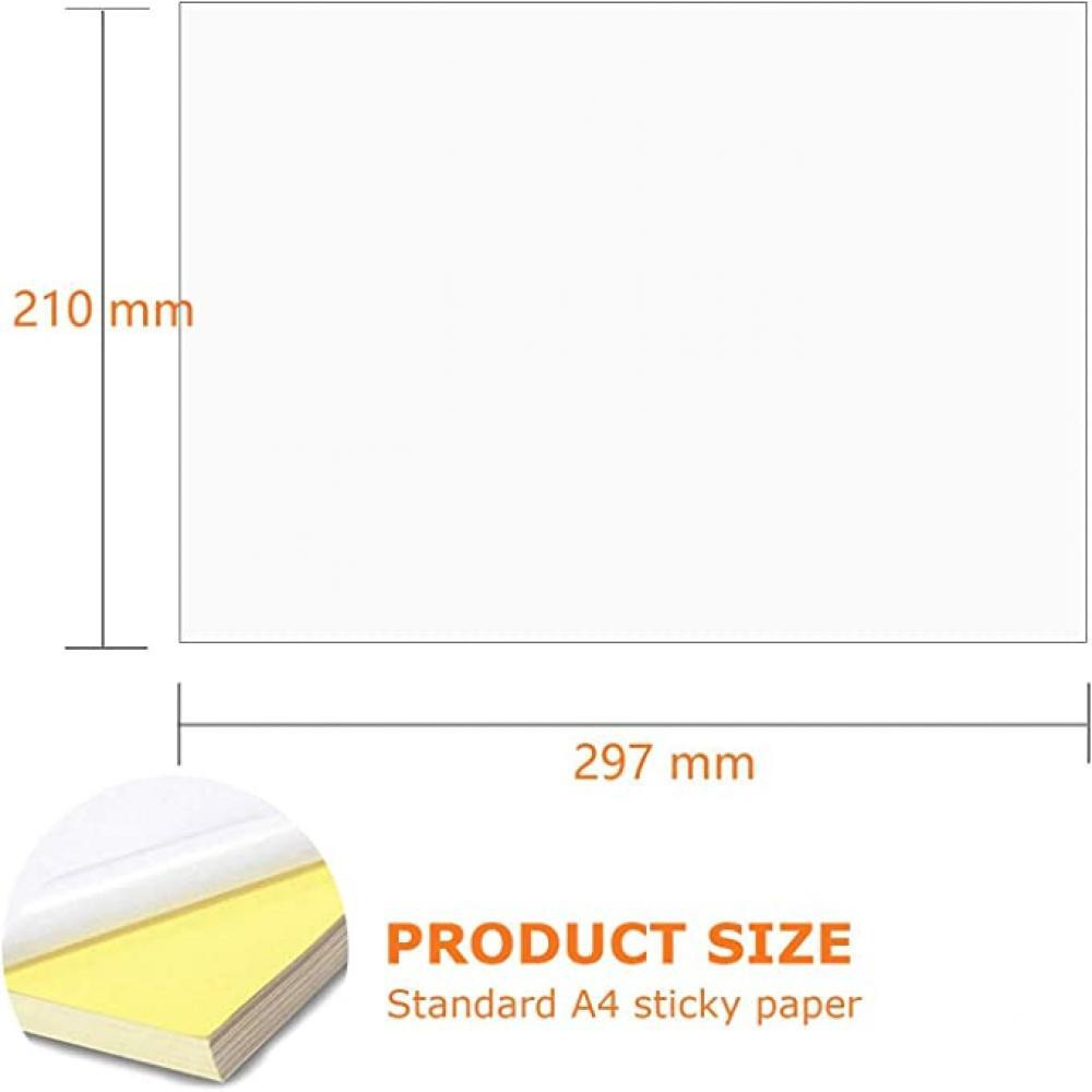 Printable sheets, A4 size, Glossy white, 100 pcs - 4