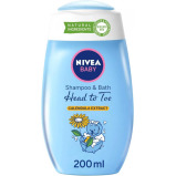NIVEA Baby \/ Bath shampoo, Head to toe, Calendula extract, 6.76 fl.oz (200 ml) - 1 miniature