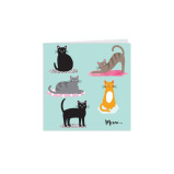 Cat & Cushions Square Notecards with Envelopes - 2 miniature