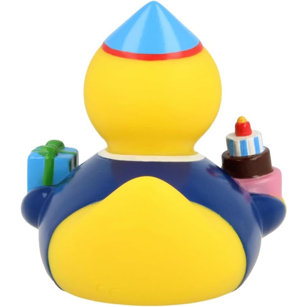 Lilalu Bath Toy Birthday Boy Duck Blue & Yellow - 3
