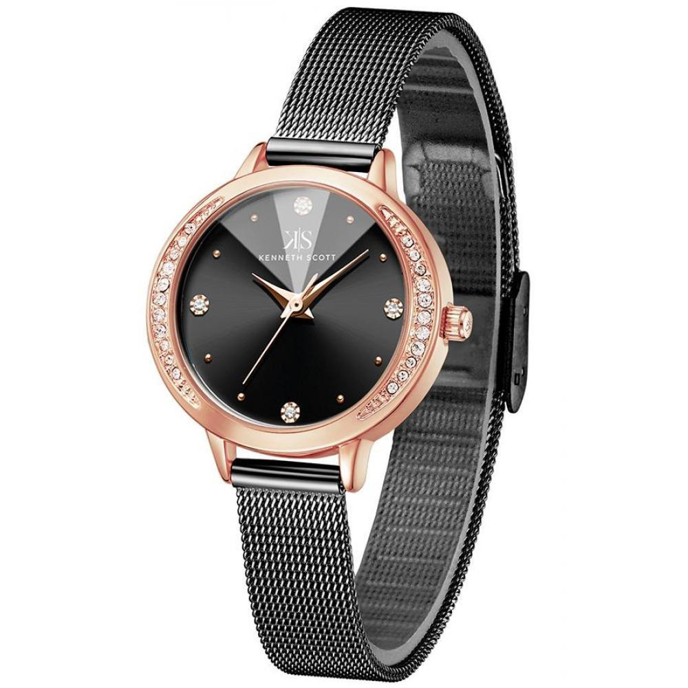 Kenneth Scott Women's Black Dial Analog Watch - K22523-RMBB - 2
