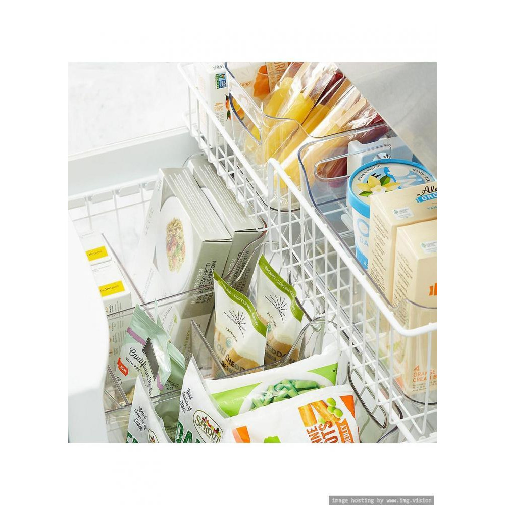 iDesign Large Divided Freezer Bin Clear - 4