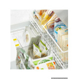 iDesign Large Divided Freezer Bin Clear - 4 miniature