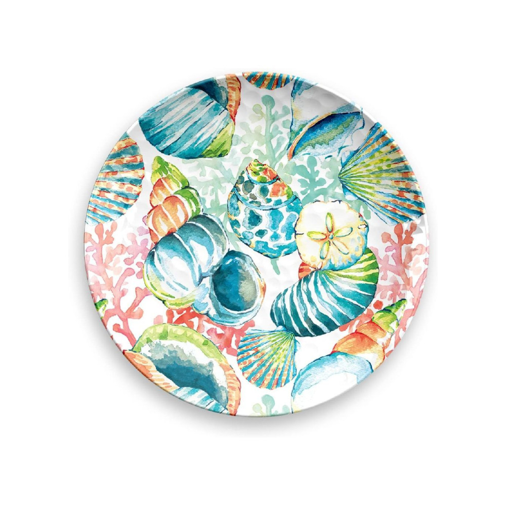 طبق سلطة Tarhong Sandbar Brights Ocean تحت عنوان، ميلامين نقي، 8.4 × 0.6 بوصة - 1