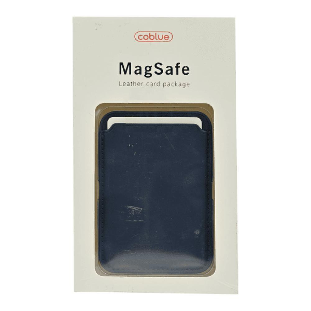 Кожаный Кошелек Для Карт COBLUE Magsafe, синий - 3