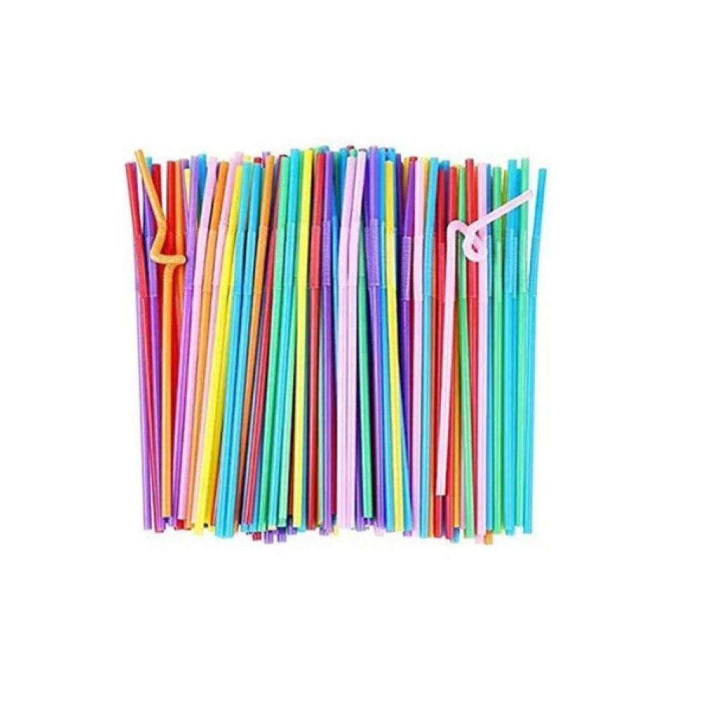 Generic / Plastic drinking straws, Multicolour, 250 pcs - 1