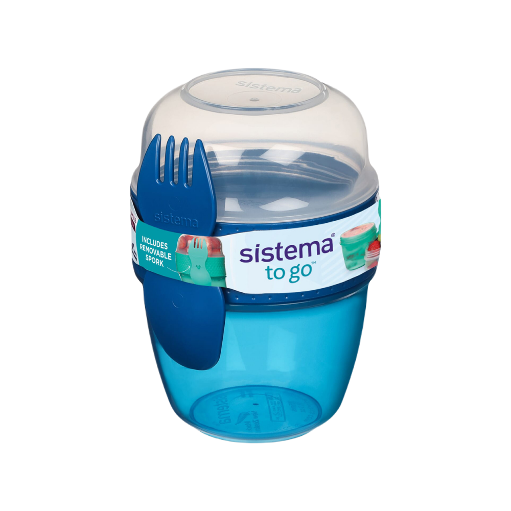 Sistema Snack Capsule TO GO 515ml (Blue):  Easy to Carry \& Store - Leakproof \& Portable Snacks On-the-Go - (BPA-Free) - 1