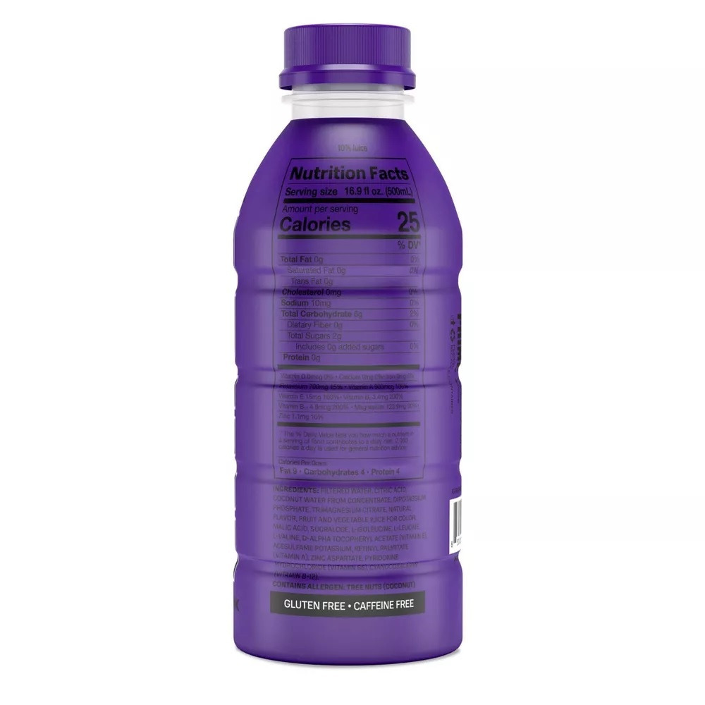 Prime Hydration Zero Sugar Grape, 500 ml - 3