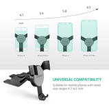 UGREEN / Car phone holder for CD slot, 360 rotation, Flexible clip, Gravity linkage mechanism - 4 miniature