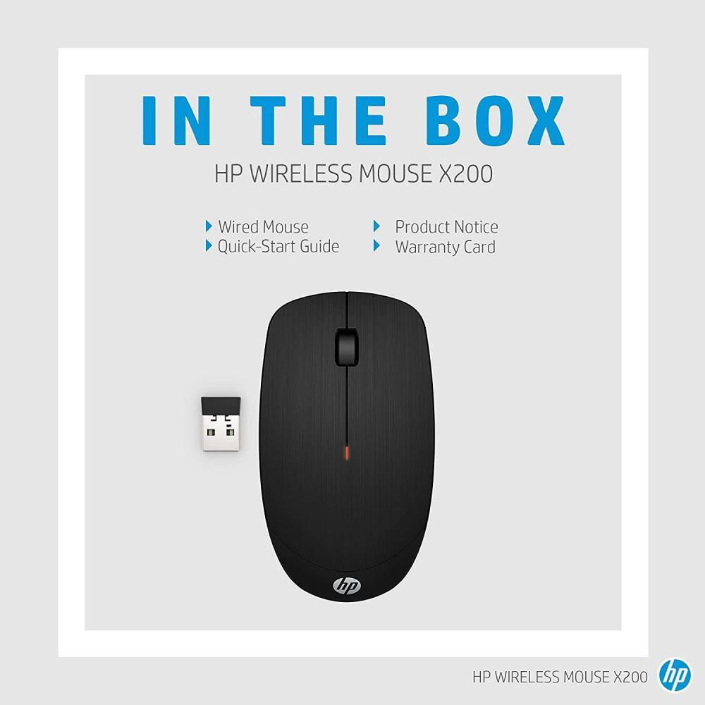 HP / Computer mouse, X200 6VY95AA, Wireless - 7