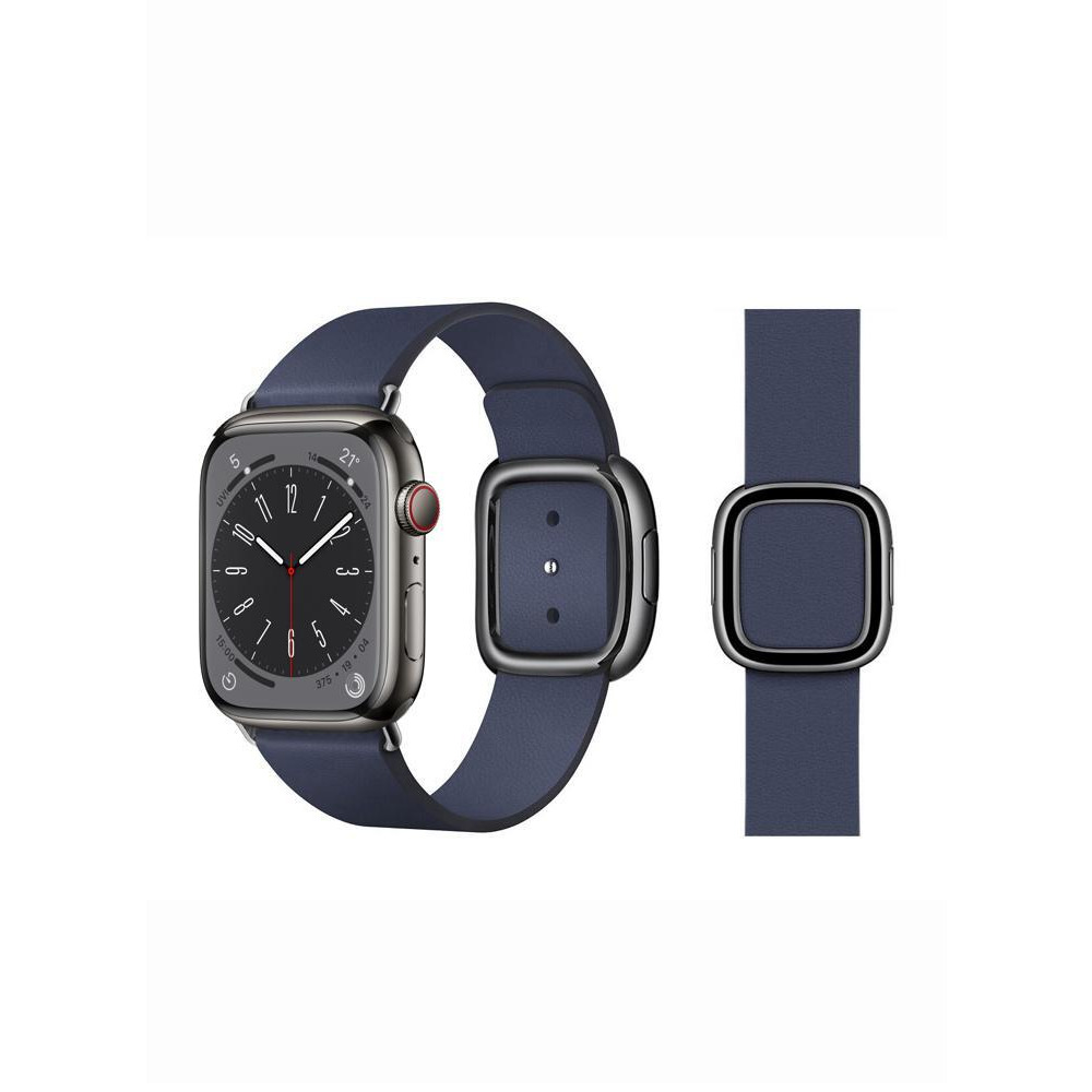 Perfii Leather Replacement Band For Apple Watch 49/45/44/42mm Series Ultra/8/7/6/5/4/SE - 1