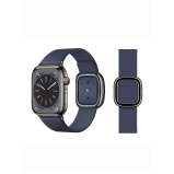 Perfii Leather Replacement Band For Apple Watch 49/45/44/42mm Series Ultra/8/7/6/5/4/SE - 1 miniature