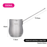 Кофейник Fissman Из Нержавеющей Стали с Индукционным Дном, Серебро 550 мл - 2 miniature