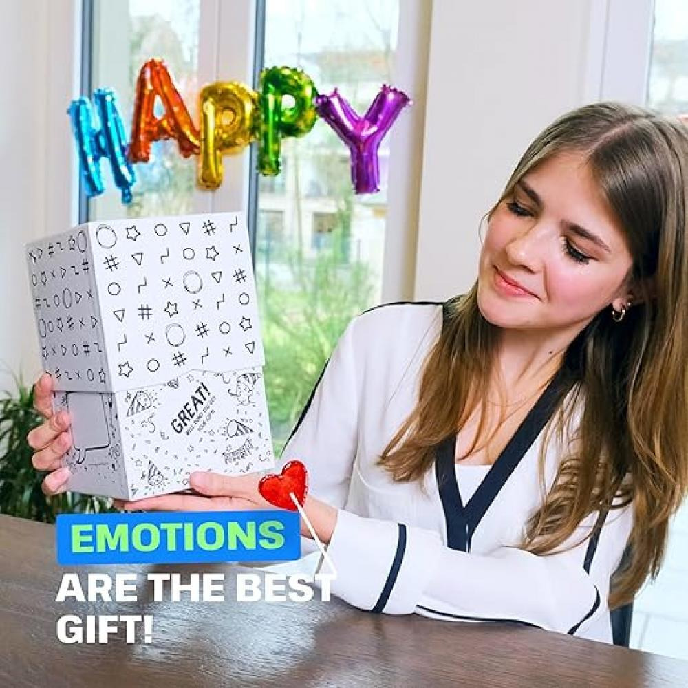 ESC WELT Mystery Birthday Gift Box for Present - Holiday Diwali Ramadan Decorative Small Paper Favor Box - Surprise Party Box for Sweets, Treats, Cand - 4