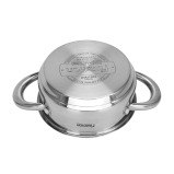 FISSMAN Cooking Pot 0.9L/14x6cm with Glass Lid Stainless Steel with Induction Bottom, Gulliver Series - 4 miniature