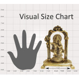 Collectible India Metal Gold Plated Radha Krishna Idol Sculpture Statue Figurine Decorative Showpiece for Janmashtami Home Decoration Temple and Gift  - 6 miniature