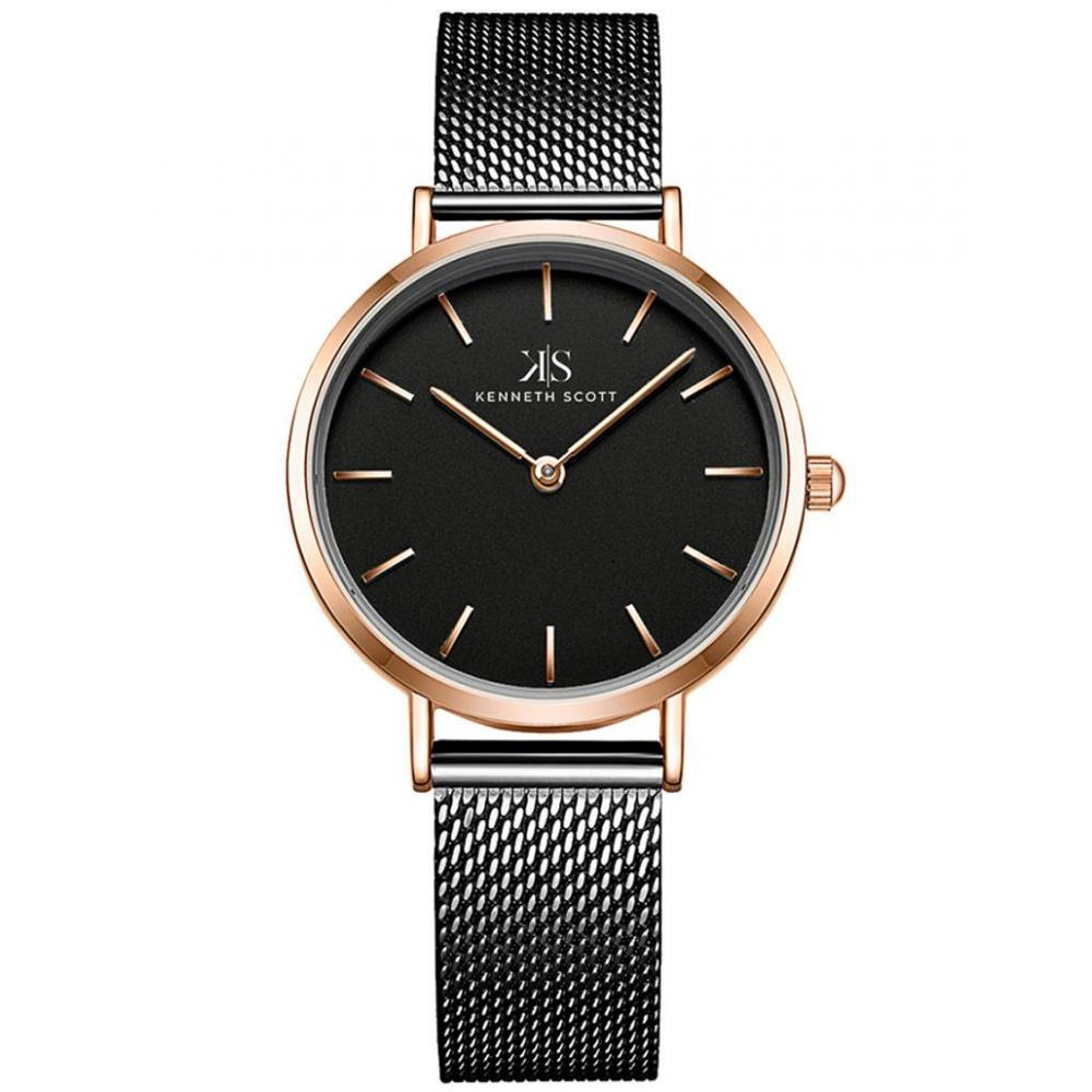 Kenneth Scott Women's Black Dial Analog Watch - K22519-KMBB - 1