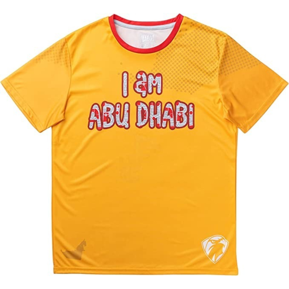 UAEJJ I Am Abu Dhabi T-Shirt  Cotton T-shirt  Gym wear  Sportswear-M - 1