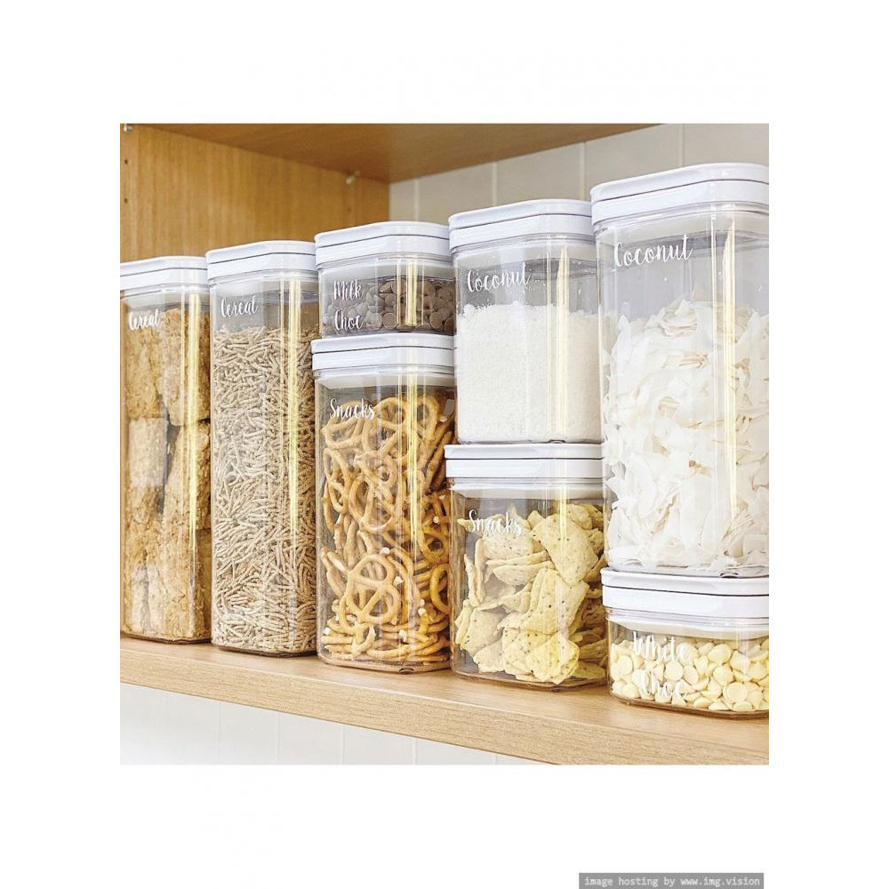 Little Storage White Flip Canister Value Pack 4 Pieces - 3