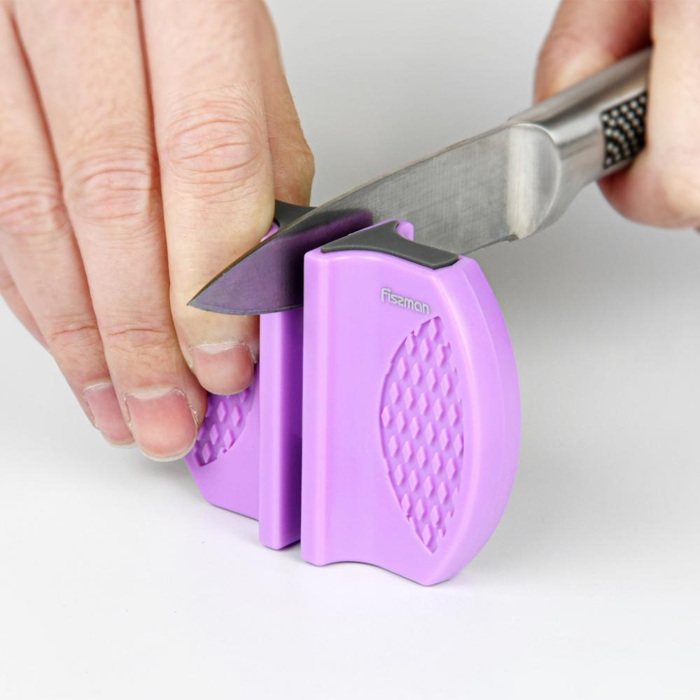 Fissman 2-Step Sharpening Knife Sharpener Purple 7.6x5.8x2.5cm - 6