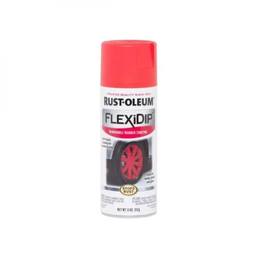 Rust-Oleum Flexidip Removable Rubber Coating Spray Red 11 Oz. - 1