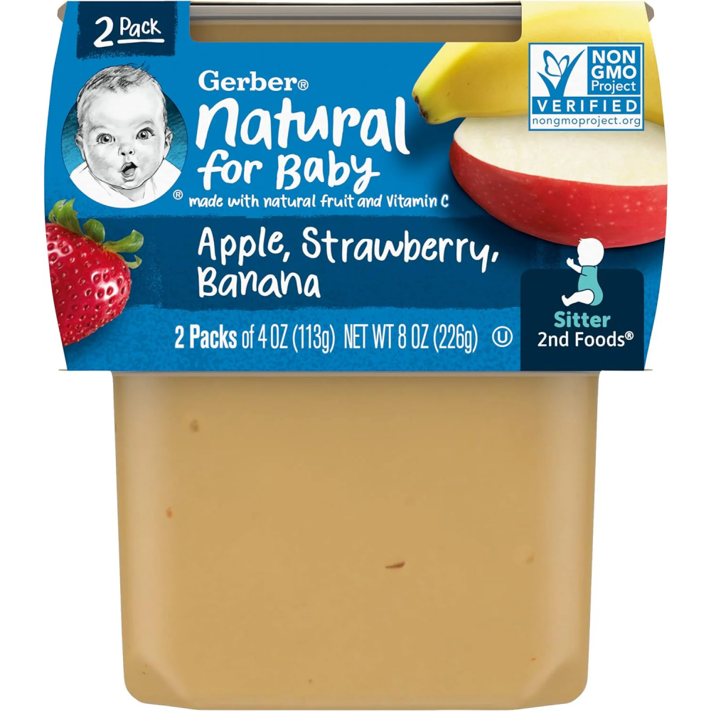 Gerber 2nd Foods Apple Strawberry Banana (2x4oz) 226g - 1