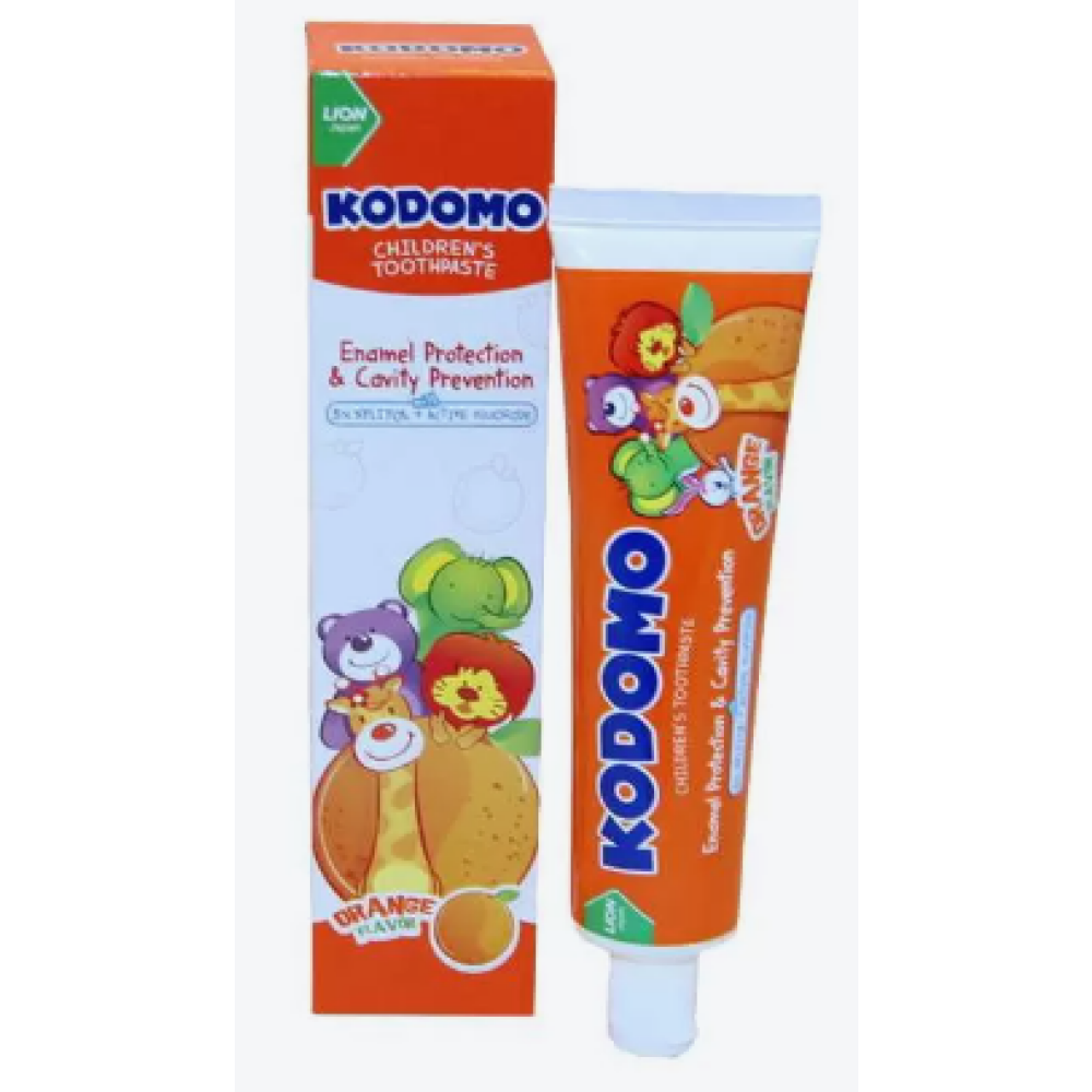 KODOMO, Детская зубная ПАСТА, АПЕЛЬСИН, 1+, 45 г - 1