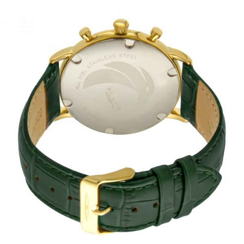 BLADE Aura 54 Power 3634G1GEE SS \& Leather Chronograph Men's Watch - 3