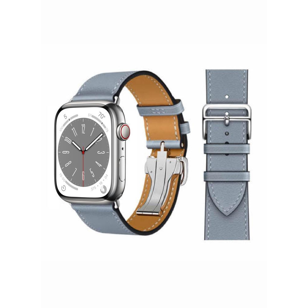 Perfii Supreme Folding Leather Replacement Band For Apple Watch 49/45/44/42mm Series Ultra/8/7/6/5/4/SE - 1