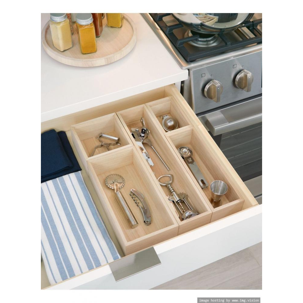 Interdesign Wood Drawer Organizer 5 x 3.3 x 2.5 inch - 3