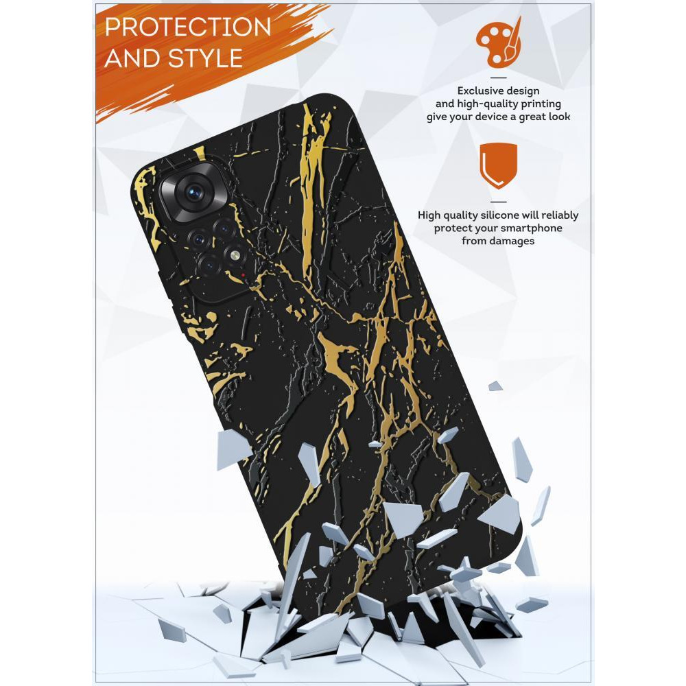Protective Case Cover for Xiaomi Redmi Note 11 (4G) Golden Marble - 3