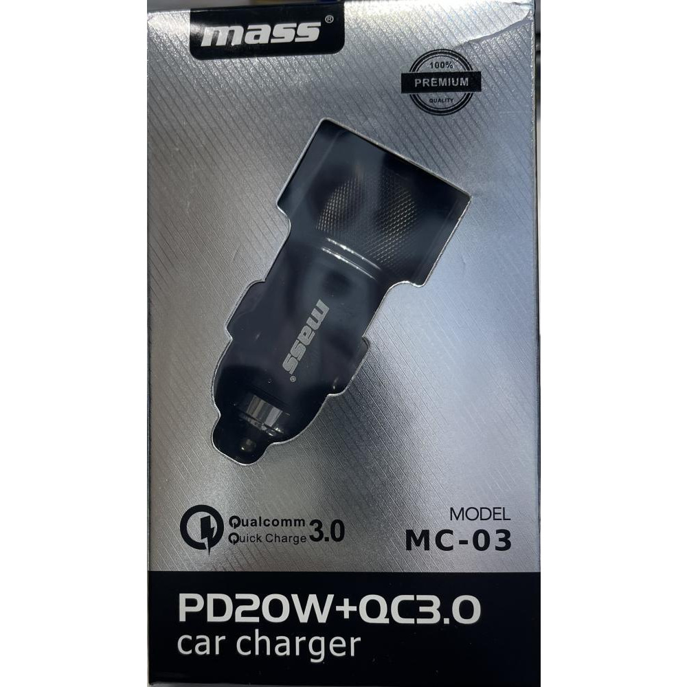 Mass Premium Quality Car Charger MC03 - 1