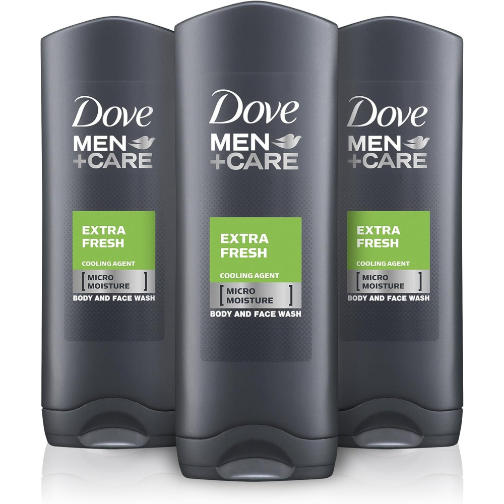Dove Men + Care Extra Fresh Средство для Мытья ТЕЛА И ЛИЦА, 250 мл, УПАКОВКА из 3 шт. - 1