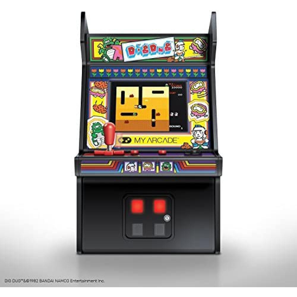My Arcade Dig Dug Micro Player -Collectible Miniature-Fully Playable, 6.75 Inch Collectible, Color Display, Speaker, Volume Buttons, Headphone Jack (D - 3