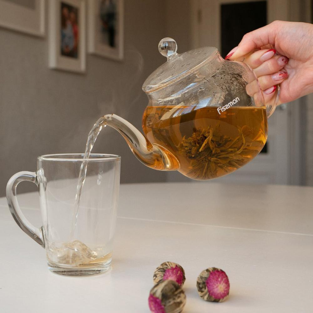 Fissman Glass Teapot With Removable Infuser Clear 1000ml - 3